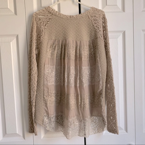 Anthropologie One September Raglan Lace Sweater - Picture 3 of 9